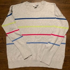 Vineyard Vines Gray Striped Sweater Medium